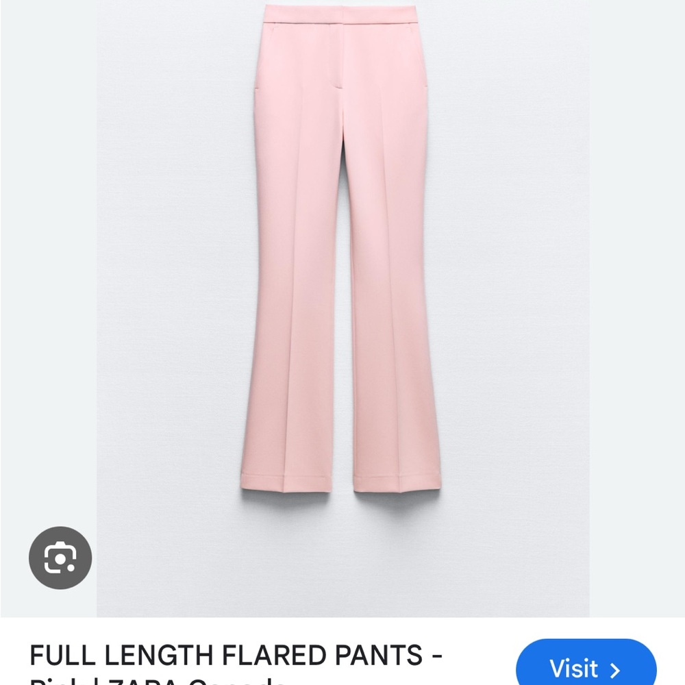 Zara Pink Flare Boot Cut Pants